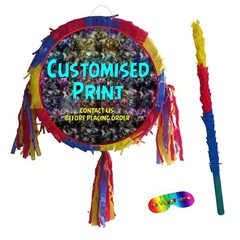 Personalised Piñata party theme happy birthday name number character cartoon UK
