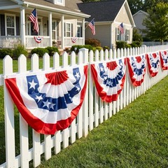 Weather-Resistant 3×6 Ft American Flag Bunting for -Round Patriotism