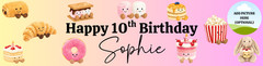 CAT BIRTHDAY BANNER CUSTOM PERSONALIZED DECOR NAME PARTY PHOTO JELLY