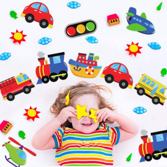 40 Pack Transportation Cutouts Car Bus Train Plane Classroom Decor Kids Party XL