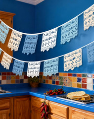 Cielito Lindo Party Decorations – 2 PCS Blue Cielito Lindo Papel Picado Banners,