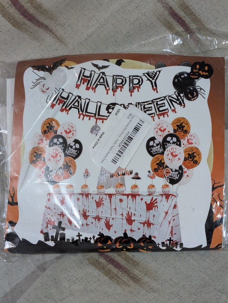 Halloween Party Decorations, Tablecloth, Banner, Balloons, And More