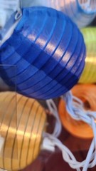 Mini Paper Lantern Indoor Outdoor Party String Lights, 10 Lanterns
