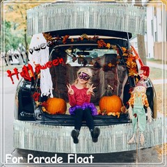 4 Pack Each 10 Feet Glitter Silver Parade Float Decorations for Trailer Car,