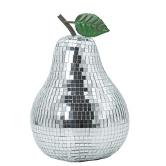 Disco Ball Pear Wedding Decor – Silver Pear-Shaped Centerpiece