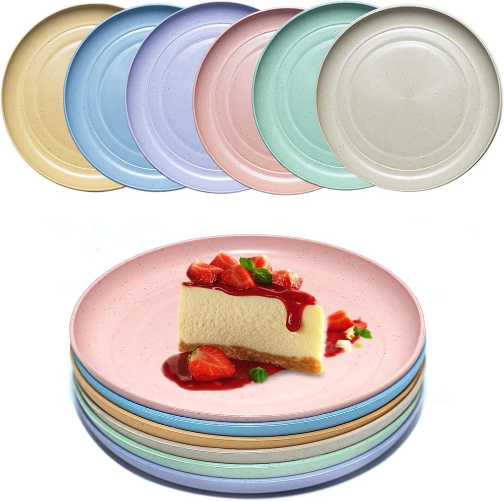 DAPIPIK 6 PACK 6 Inches wheat 6inch, Green, Yellow, Pink, Blue, Purple, Beige