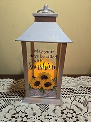 Sunflower LED Lantern Candle Light May Your Days Be Filled With Sunshine Gift