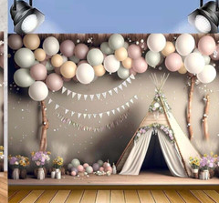 Bohemian Backdrops Pillow Background Dream Catcher Baby Shower Birthday