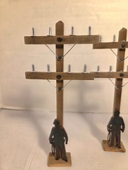 4 LINEMAN POLE & Silhouette Climber | cake decoration | 12” Miniature Decor
