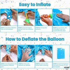 KatchOn, Giant Blue Number 6 Balloon – 40 Inch | 6th Birthday Decorations for