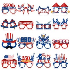 32 Pcs USA Patriotic Party Decorations Eyeglasses 250th Anniversary Themed Pa…