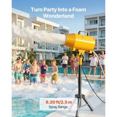 Adjustable Angle Foam Cannon with Fan, Continuous Dense Foam for Parties