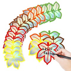 50 PCS Iridescent Fall Leaves Bulletin Board Thanksgiving Harvest Decor