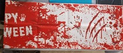 Halloween Table Runner Red & White Red Linen – 14 x 71 Inches – Non-Slip – UK