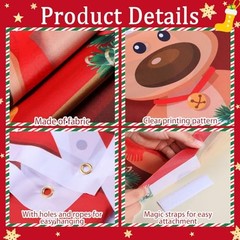 8 x 6.5ft Christmas Reindeer Backdrop Decoration Reindeer Stable Modern