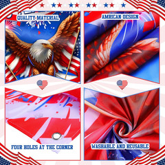American 250Th Birthday Decoration, 3.6 X 6 Ft American 1776-2026 Backdrop USA B
