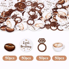 Coffee Bridal Shower Decorations – 200PCS Coffee Confetti, Love Is Brewing Brida
