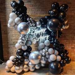 Gray Latex Balloons 100 Pack 12″ Helium for Birthday, Baby Shower, Wedding