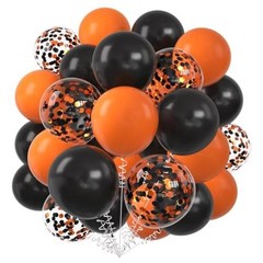 Orange and Black Balloons, 12 Inch Orange Black Confetti Black Orange Confetti