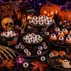 45 Halloween Eyeball Decorations Plastic Bloodshot Eyeballs Party Table Decor