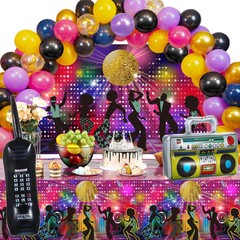 95 Pcs 70s Party Decorations Disco Party Balloons Decoration 70’s Party Bundl…