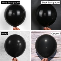 Black Balloons 150 pcs Different Sizes Pack of 18 12 10 5 Inch Matte Black Latex