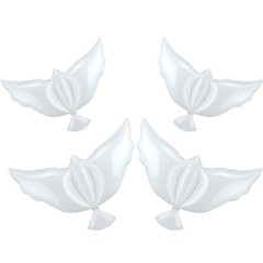 4 Pieces Peace Dove Balloons White Memorial Balloons Pigeon Shape Ceremonies