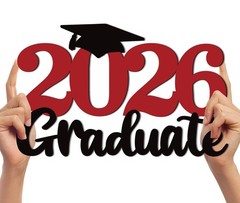 2026 Graduation Party Decorations Wooden Sign Red Class of 2026 Photo Booth Prop