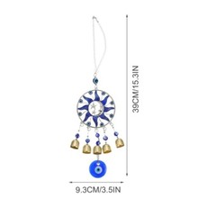 Blue Sun Decoration Mother Hanging Wind Chime Evil Eye Pendant with Bell