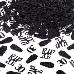 Rip to My 20s Birthday Decorations, 200 Pcs Rip Twenties Confetti, Black 30th…