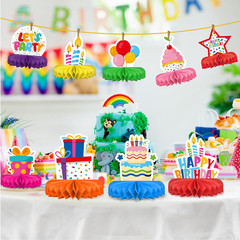 Colorful Honeycomb Centerpiece Table Decoration for Kids Birthday Party