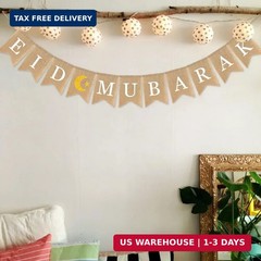 Eid Mubarak Banner Mubarak Party Decoration Ramadan Party Decorations Supplies (