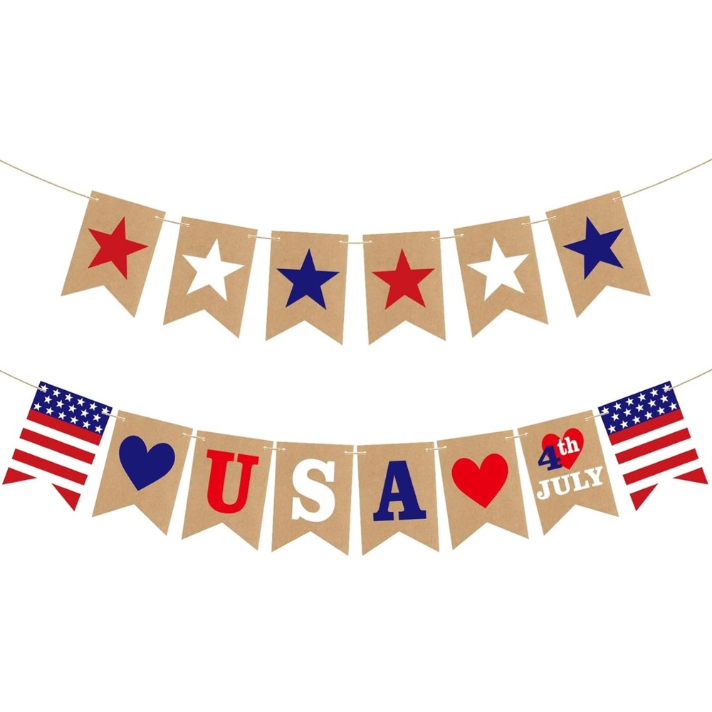 4th of July Decorations Red White Blue Independence Day Decor