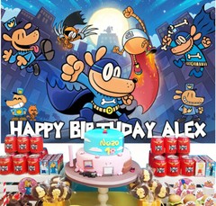 Dog Man Personalised Custom Banner Backdrop Party Decor Birthday Gift for Kids