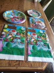 Super Mario Bros Party Supplies for Kids Birthday Party 42 PC Set Plates Napkins