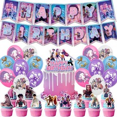KPOP Hunters Birthday Party Supplies Set Balloons Cake Toppers Banner Backdrop
