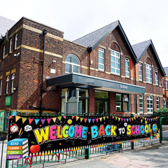 Large Welcome Back to School Banner 120X20 Inch Polyester Fabric, Back to School