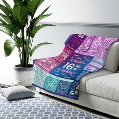 Cozy 16th Birthday Blanket – Ideal Fleece Gift for Girls, Lightweight & Compact