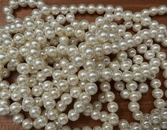 2 60” = 120” Strings Creamy White Pearls Wedding, Shower, Costume, Decor NEW