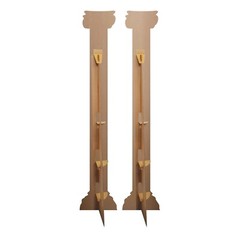 Two Golden Roman Pillars Lifesize and Mini Cardboard Cutouts Twin Pack – Party