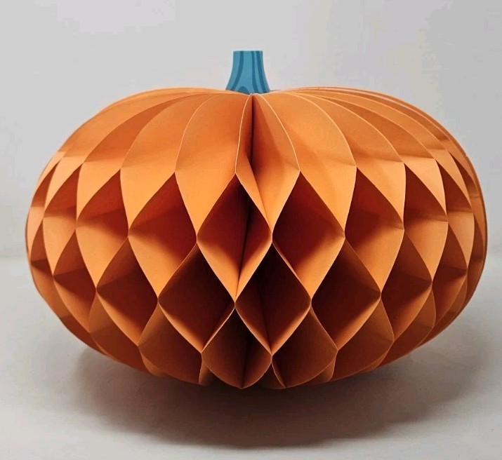 Large Honeycomb Pumpkin Decor, Celebrate It. Paper 14.6 In X 10.2 In. 2pc.