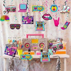 90s Theme Party Decorations Throwback 90’s Party Colorful 1990s Hip Hop Birthday
