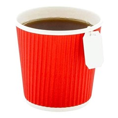 Restaurantware 500-Ct Disposable Red 4-Oz Hot Beverage Cups Ripple Wall Design