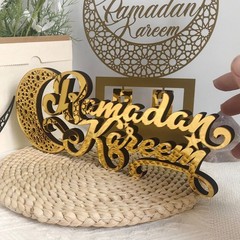 Ramadan Mubarak Acrylic Ornament Eid Mubarak Ramadan Kareem Decoration JQ