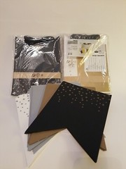 2 NIP Party Sets + 1 Partial IKEA Vinter Banners Black White & Gold+Gold Strings