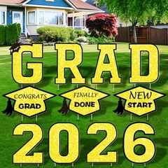 2026 Grad Yard Signs Plastic Graduation Yard Signs Party Lawn Garden Decoration