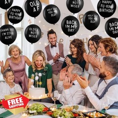 Easy Joy 18 Piece Funny Abusive Old Age Birthday Party Balloons – 12″/18 Pack…
