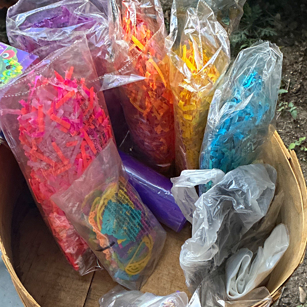 Multicolor Confetti Party Decoration Lot Paper & Fabric Pom Poms All Occasions