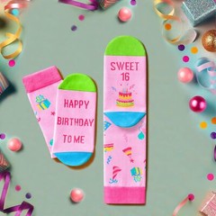 16th Birthday Gifts Ideas Socks – Sweet16 Gifts for Girls Gifts for 16 Year O…