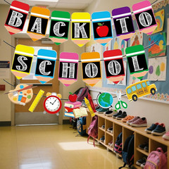 3Pcs Back to School Banner Decorations Welcome Back Banner Decor for Classroom O